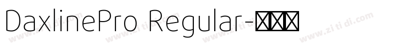 DaxlinePro Regular字体转换
